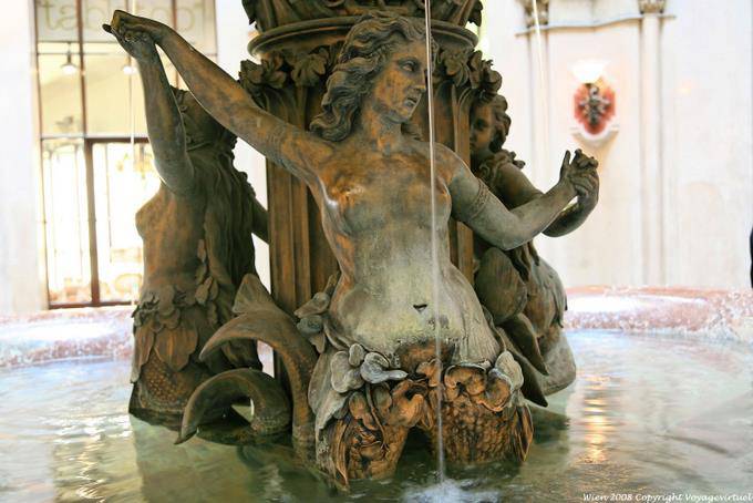 Freyung Ferstel Palace, fontaine en gros plan - Vienne - Autriche