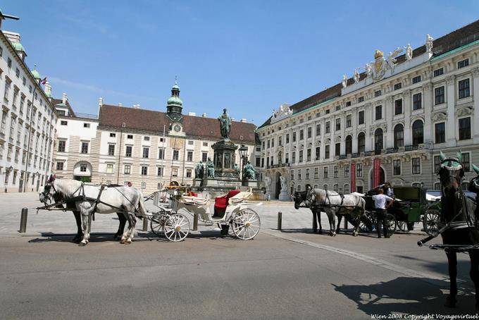 Hofburg, Die Amalienburg et son cadran solaire - Vienne - Autriche
