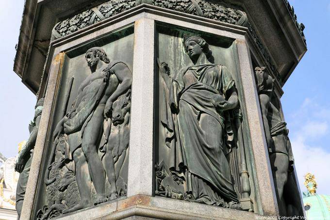 Hofburg, fontaine Francois Ier Zoom - Vienne - Autriche