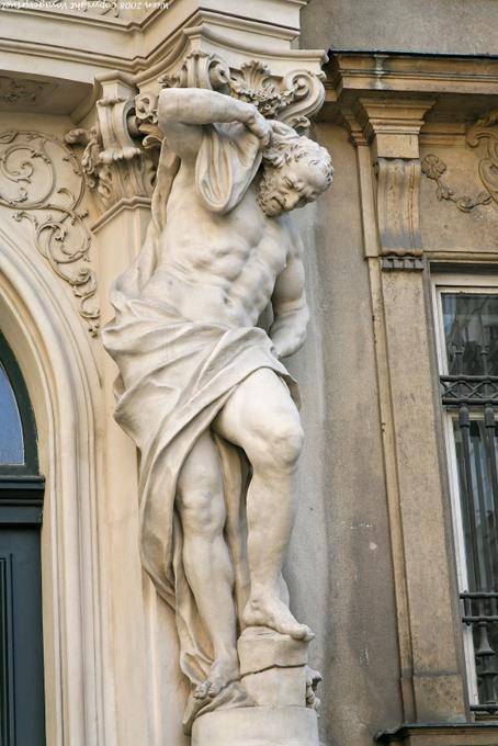 Minoriten Platz, détail du Palais Liechtenstein - Vienne - Autriche