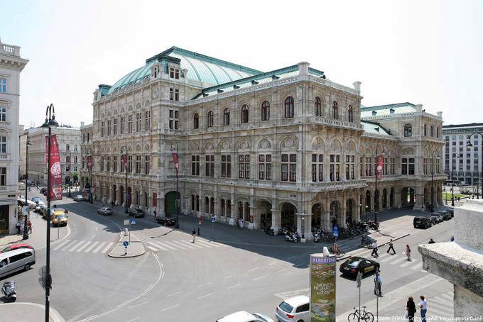 Staatsoper, vue générale depuis Albertina - Vienne - Autriche