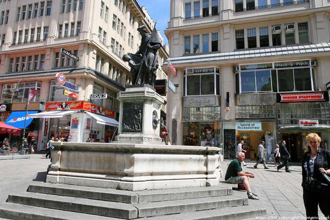 Graben, fontaine Löwenbrunnen en gros plan - Vienne - Autriche