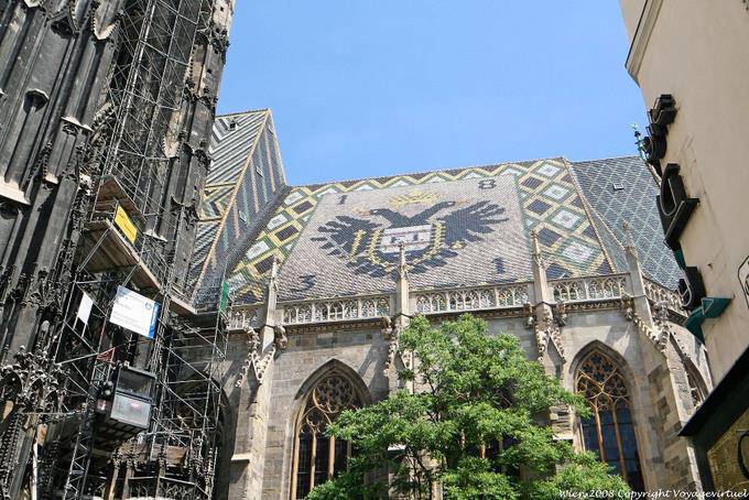 Stefansdom, Tuiles Emblème de l'Empire - Vienne - Autriche