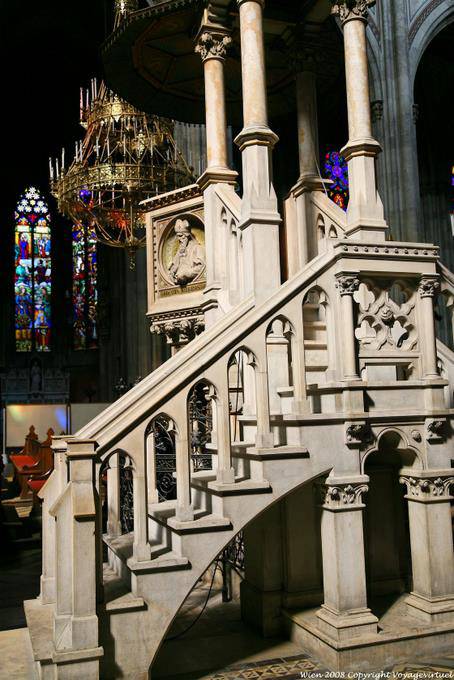Votivkirche, Pulpit, escalier de la Chaire - Vienne - Autriche