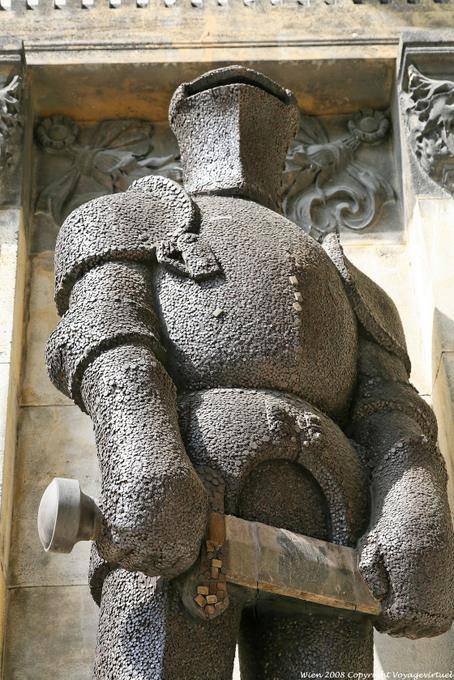 Wiener Rathaus, Eiserne Rathausmann Zoom - Vienne - Autriche