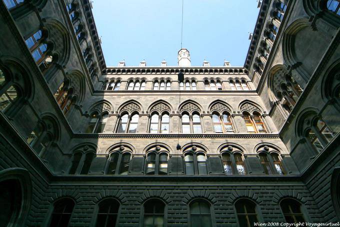 Wiener Rathaus, à l'intérieur de la première cour - Vienne - Autriche