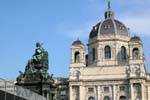 Kunsthistoriches Museum, dôme depuis Place Marie Thérèse, Vienne - Autriche.