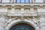 Naturhistoriches Museum, zoom sur le fronton, Vienne - Autriche.
