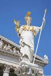 Parlament Pallas, gros plan sur Athena, Vienne - Autriche.