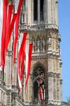 Wiener Rathaus, Beffroi détail, Vienne - Autriche.