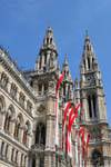 Wiener Rathaus, Beffroi Turme, Vienne - Autriche.