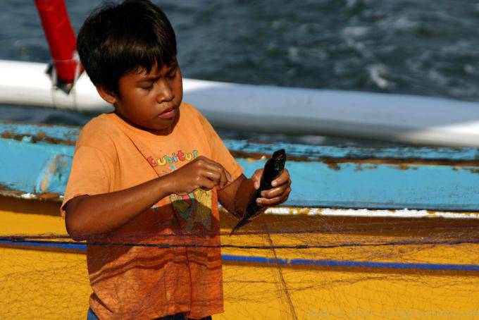 Dans le filet Candidasa - Bali