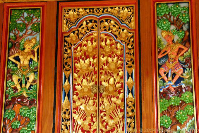 Détail coloré de porte, Kehen Temple - Bali