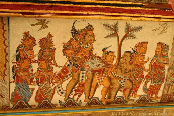 Peinture fresque du palais de justice du royaume de Klungkung - Bali