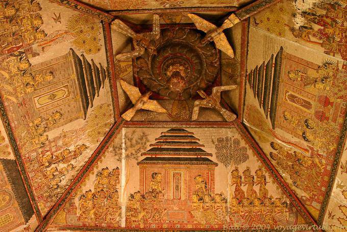 Plafond peint du palais royal Klungkung - Bali