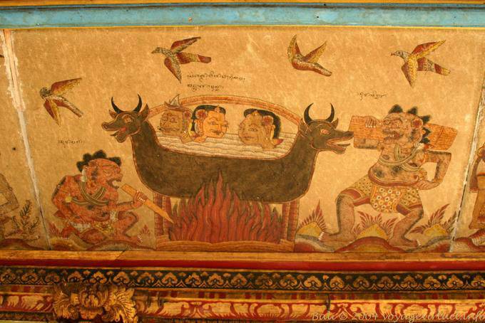 Bain à deux (Peintures murales Klungkung) - Bali