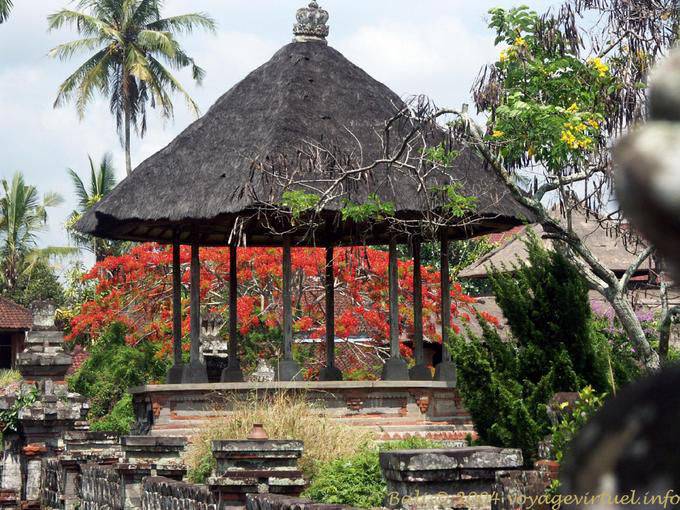 Flamboyant au temple, Mengwi Taman Ayun - Bali