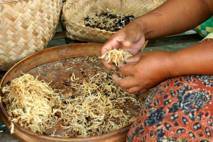 Préparation des algues, Nusa Dua - Bali