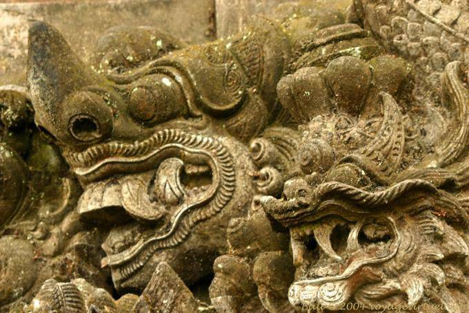 Gros plan Pura Taman Saraswati, Ubud - Bali