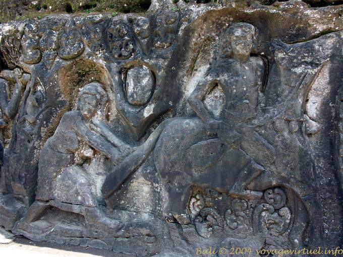 Bas-relief du XIVe siècle, Yeh Puluh - Bali