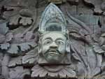 Démon sculpté dans le temple, Pura Beji, Bali.