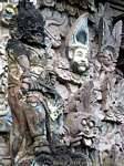 Sculptures typiques d'un temple buleleng, Pura Beji, Bali.