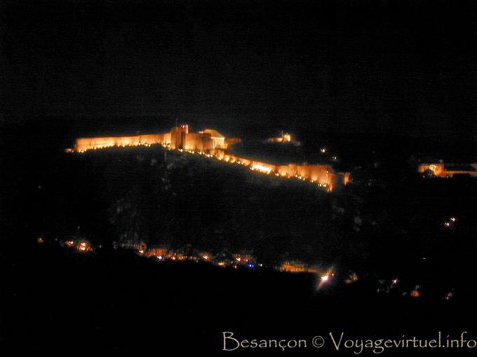 Besançon, Panorama sur la Citadelle by night - France