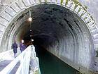 Besançon, la tunnel fluvial sous la Citadelle, France.