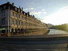 Besançon, Quai Vauban vu du Pont Battant, France.