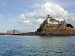 Ile Louët et château du Taureau, Bretagne, France.