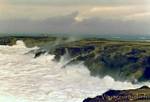 Tempête sur la côte sauvage de Quiberon, Bretagne, France.