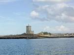 Château-fort sur l'île Noire, environs de Morlaix, Bretagne, France.