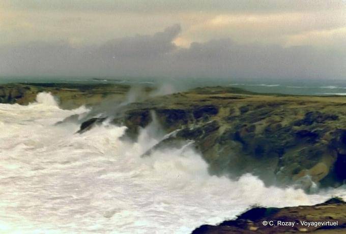 Tempête sur la côte sauvage de Quiberon, Bretagne - France