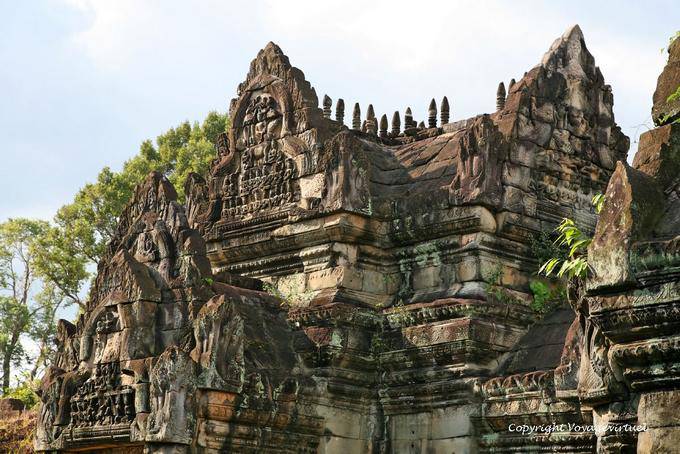 Façade extérieure d'un gopura, Banteay Samré, Angkor, Cambodge