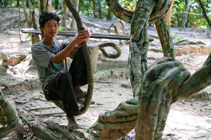 Kbal Spean, Balançoire naturelle, Angkor, Cambodge
