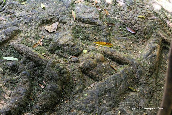Stone carvings in the Stung, Kbal Spean river, Angkor, Cambodge