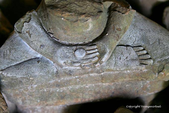 Reste de bouddha, Ta Prohm, Angkor, Cambodge