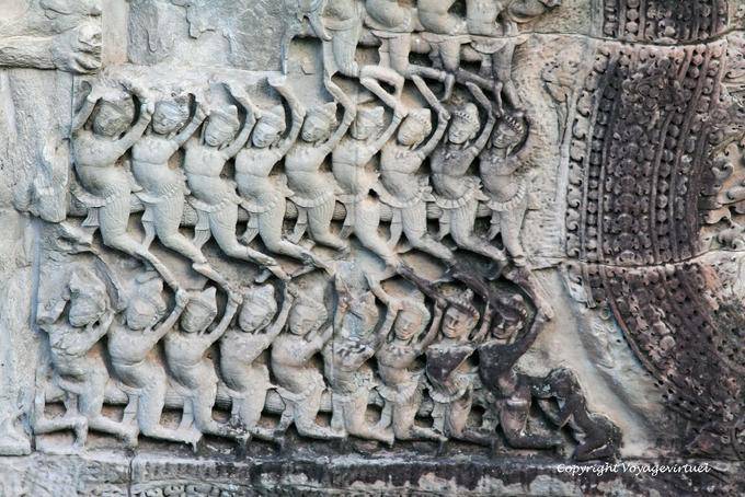 Frise de danseuses célestes, Angkor Wat, Angkor, Cambodge