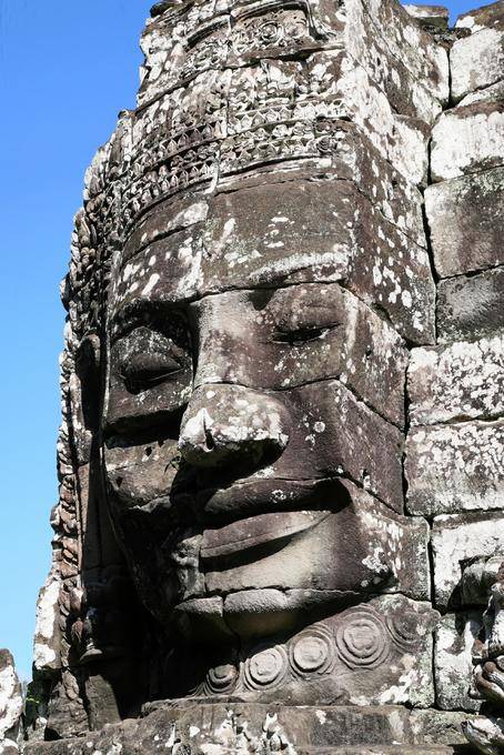 Visage de pierre Bayon Angkor-Thom, Angkor, Cambodge
