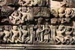 Linteau de la porte centrale du gopura, 3e mur d'enceinte, Banteay Kdei, Cambodge.