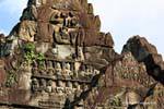 Fronton de toit sur un bâtiment, Banteay Samre, Cambodge.