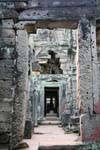 Dans l'enchevêtrement complexe des constructions, Preah Khan, Cambodge.