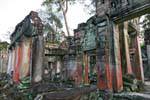 Couleurs sur les ruines du temple monastère, Preah Khan, Cambodge.