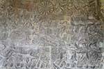 Archer sur son char dans la bataille, fresque, Angkor Wat, Cambodge.
