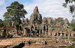 Panorama sur le temple du Bayon, Angkor-Thom, Cambodge.