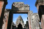 Fronton sur porte Bayon, Angkor-Thom, Cambodge.