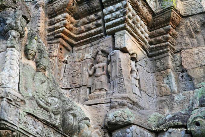 Décor bouddhique anciens Vat Nokor, Kampong Cham - Cambodge