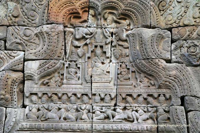 Vishnou sur un lit de Kinnaris, Vat Nokor, Kampong Cham - Cambodge