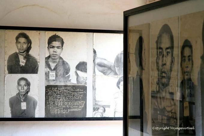 Les supposés opposants au régime Khmer Rouge enfermés à Tuol Sleng, Phnom Penh - Cambodge