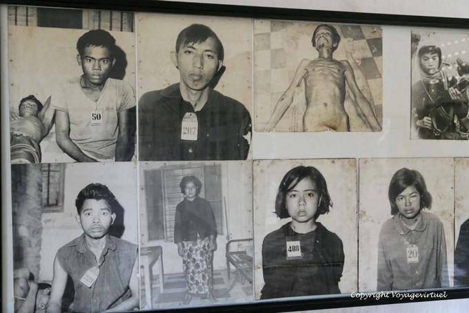 À la libération du camp S-21, il restait sept survivants, musée du Génocide, Phnom Penh - Cambodge